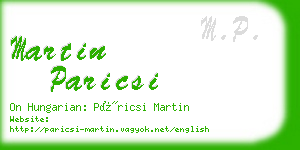 martin paricsi business card